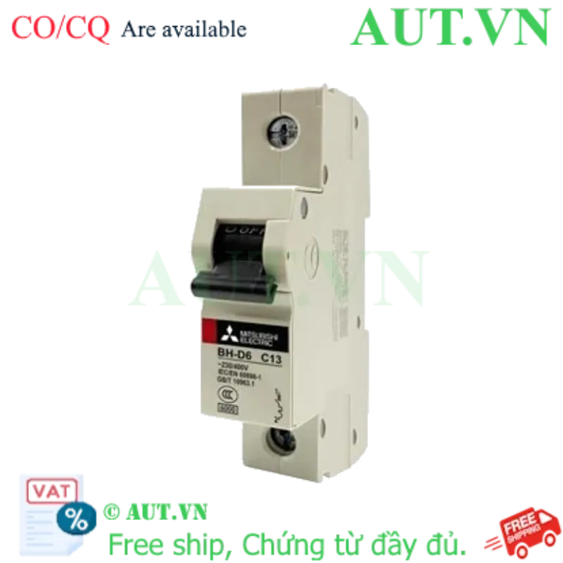 Ảnh của MCB Mitsubishi BH-D6 1P 13A 6kA C N