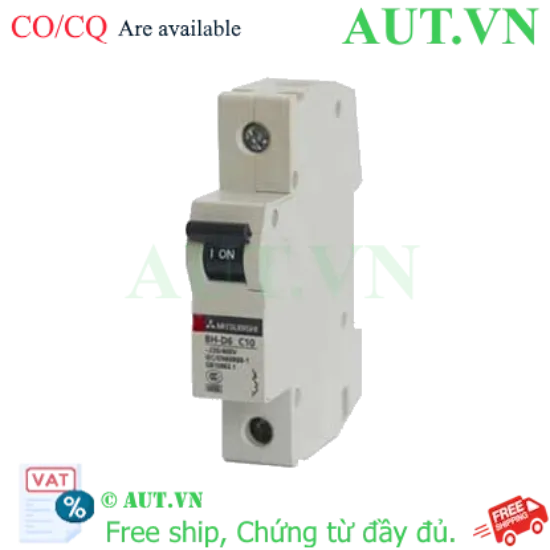 Ảnh của MCB Mitsubishi BH-D6 1P 10A C N - Aptomat Tự Động, Dòng 10A, Khả Năng Ngắt 6kA