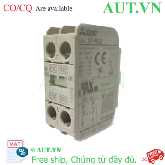 Ảnh của Tiếp Điểm Phụ Mitsubishi UT-AX2 2B (2NC) - Lắp Mặt Trước, Chính Hãng, Độ Bền Cao | AUT VN