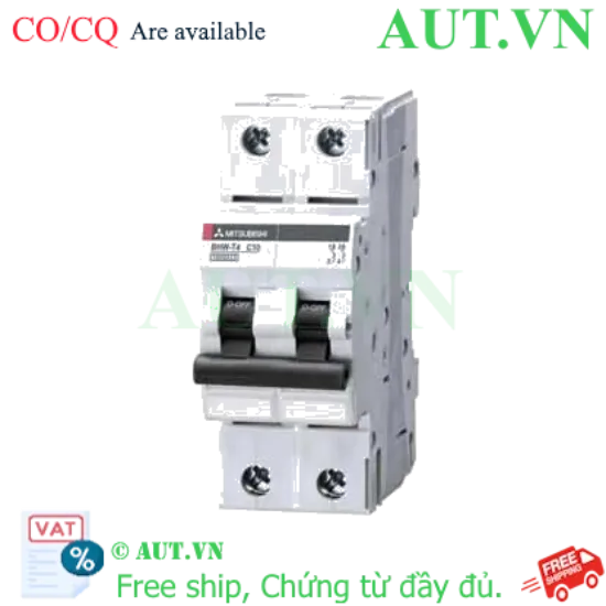 Ảnh của MCB Mitsubishi BHW-T4 2P C10: 10A, 4.5kA, Chống Quá Tải Tuyệt Đối | AUT VN