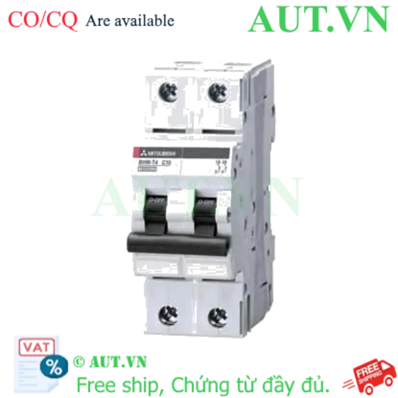 Ảnh của MCB Mitsubishi BHW-T4 2P C10 - Aptomat 2 Cực 10A, 4.5kA, Chuẩn Nhật Bản