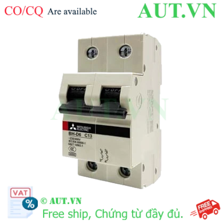 Ảnh của MCB Mitsubishi BH-D6 2P 13A 6kA C N