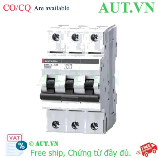 Ảnh của Aptomat MCB Mitsubishi BHW-T4 3P C10 chính hãng | AUT VN