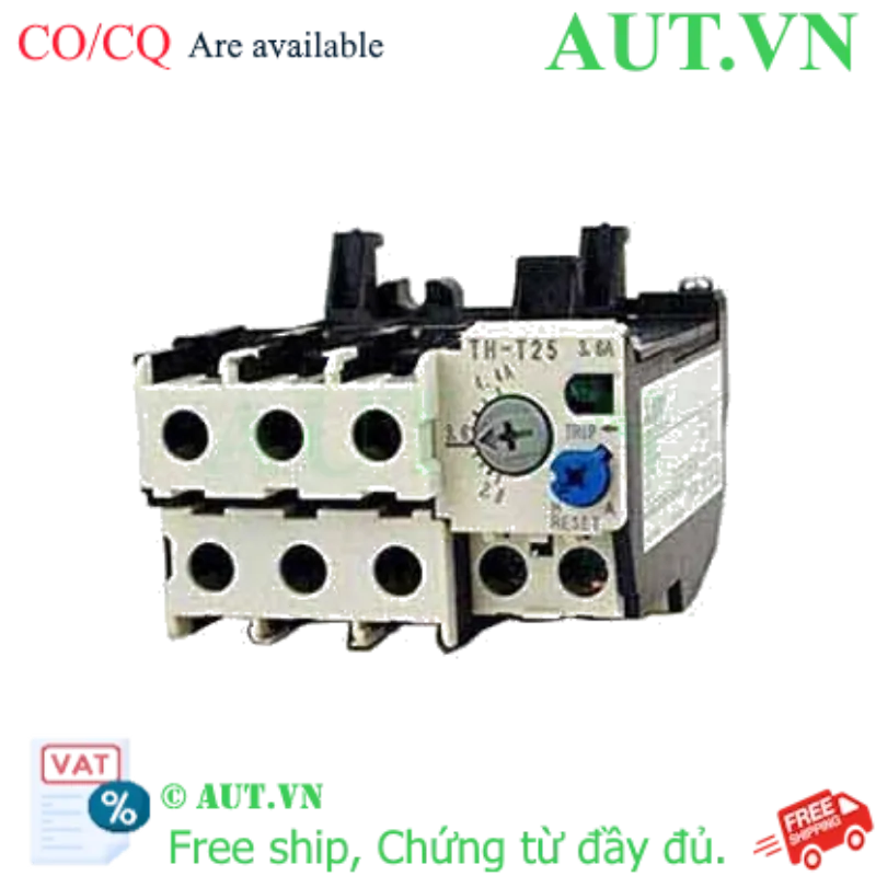 Ảnh của Rơ le nhiệt Mitsubishi TH-T25 3.6A (2.8-4.4A) - Bảo vệ động cơ, Chính hãng, Độ nhạy cao