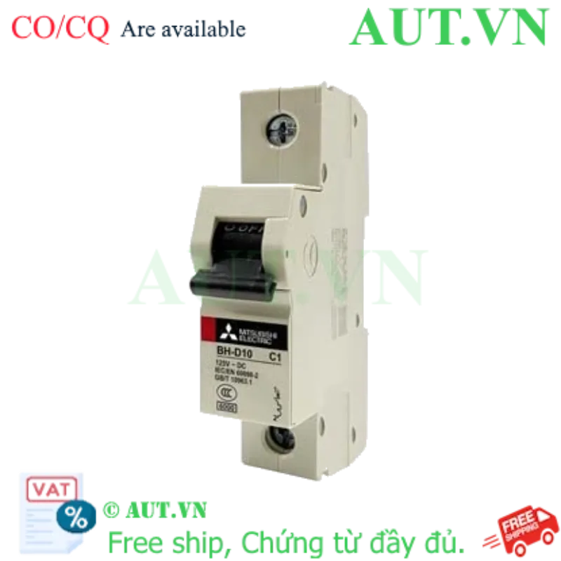 Ảnh của MCB Mitsubishi BH-D10 1P 1A 10kA C DC