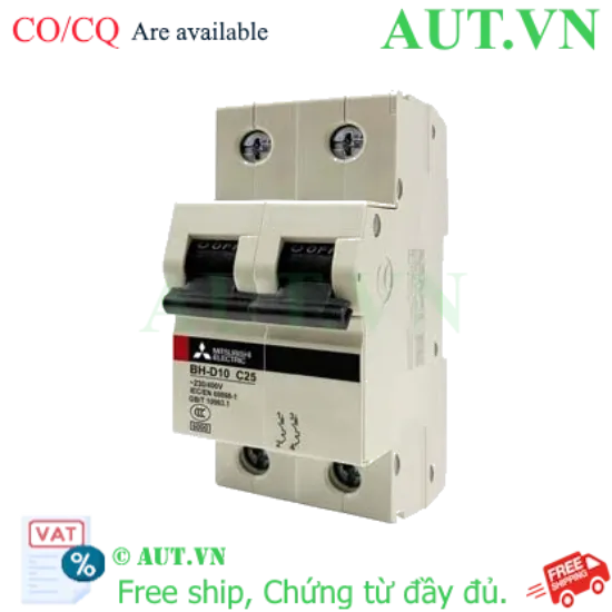 Ảnh của MCB Mitsubishi BH-D10 2P 25A 10kA C N
