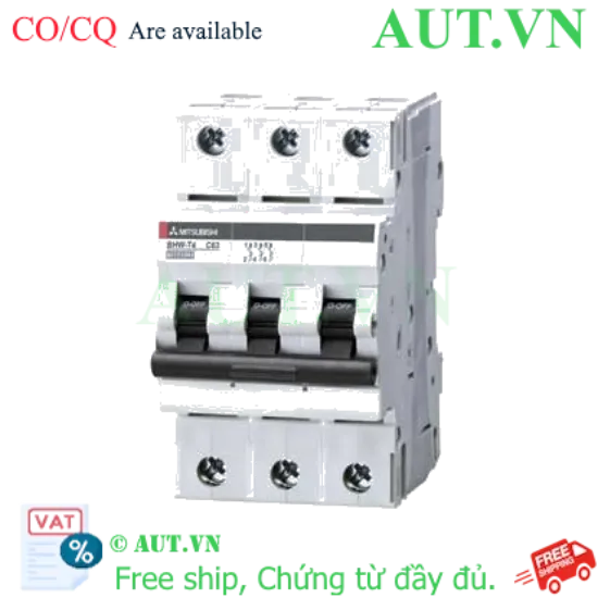 Ảnh của Aptomat MCB Mitsubishi BHW-T4 3P 63A - Chính Hãng AUT VN