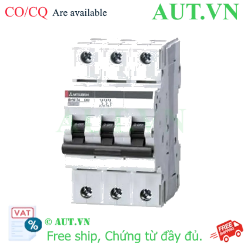 Ảnh của Aptomat MCB Mitsubishi BHW-T4 3P 63A - Chính Hãng AUT VN