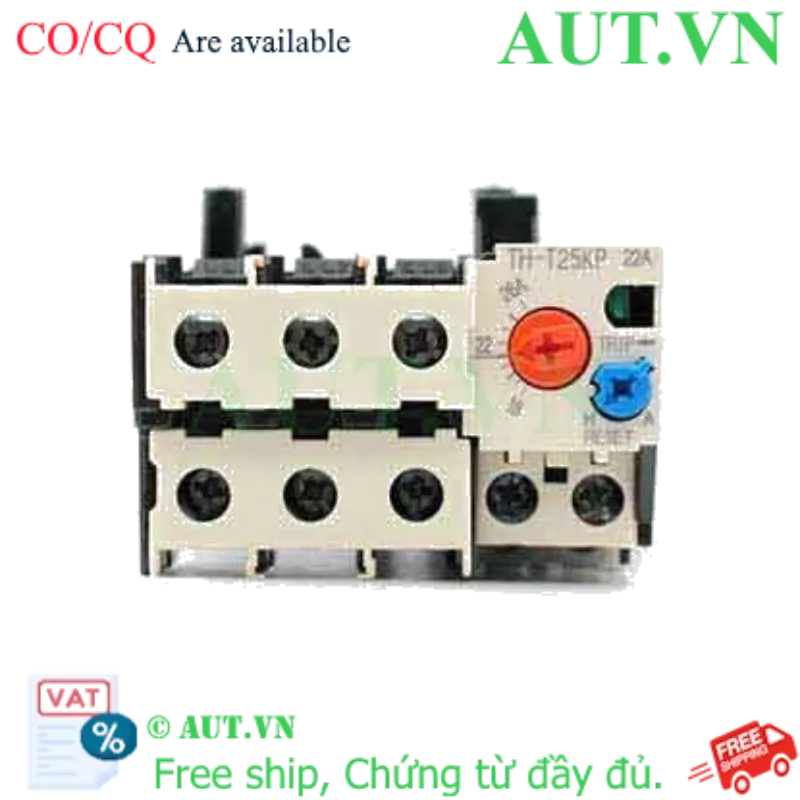 Ảnh của Rơ le nhiệt Mitsubishi TH-T25KP 22A (18-26A) - Bảo vệ quá tải, Chống cháy Motor, Chính hãng Nhật Bản