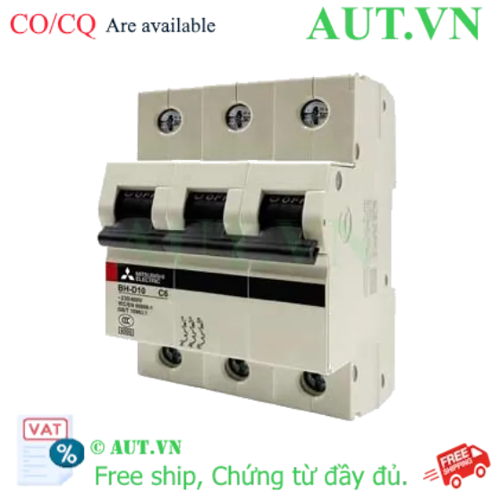 Ảnh của MCB Mitsubishi BH-D10 3P 13A 10kA C N