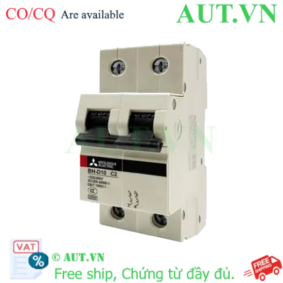 Ảnh của MCB Mitsubishi BH-D10 2P 2A 10kA C N