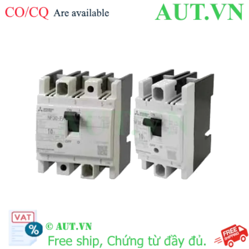 Ảnh của MCCB Mitsubishi NF30-FA 2P 5A W - Aptomat Khối 2 Cực, 5A, Chuyên Dụng AC/DC