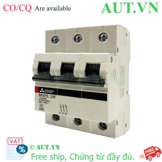 Ảnh của MCB Mitsubishi BH-D10 3P 40A 10kA C N