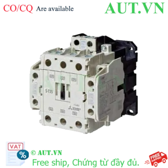 Ảnh của Contactor Mitsubishi S-T35 AC24V 2A2B: 40A, 18.5kW, Tiếp điểm 2NO+2NC | AUT VN
