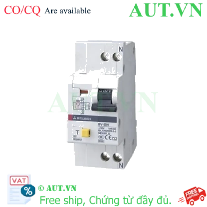 Ảnh của CB chống giật Mitsubishi BV-DN 1PN 6A 100mA 4.5kA
