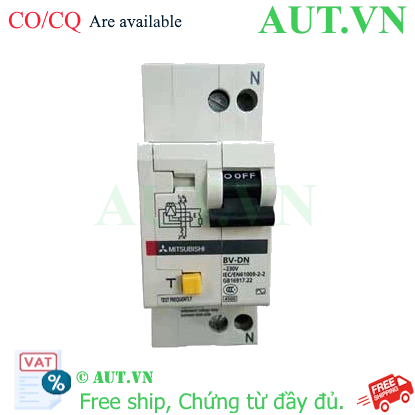 Ảnh của CB chống giật Mitsubishi BV-DN 1PN 20A 30mA 4.5kA