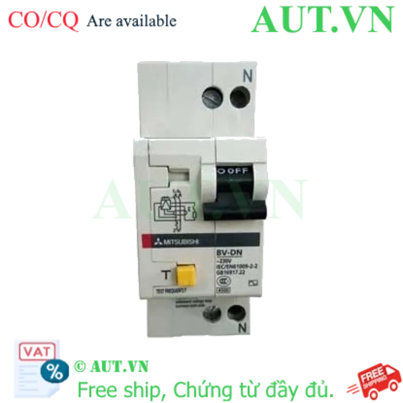 Ảnh của CB chống giật Mitsubishi BV-DN 1PN 40A 30mA 4.5kA