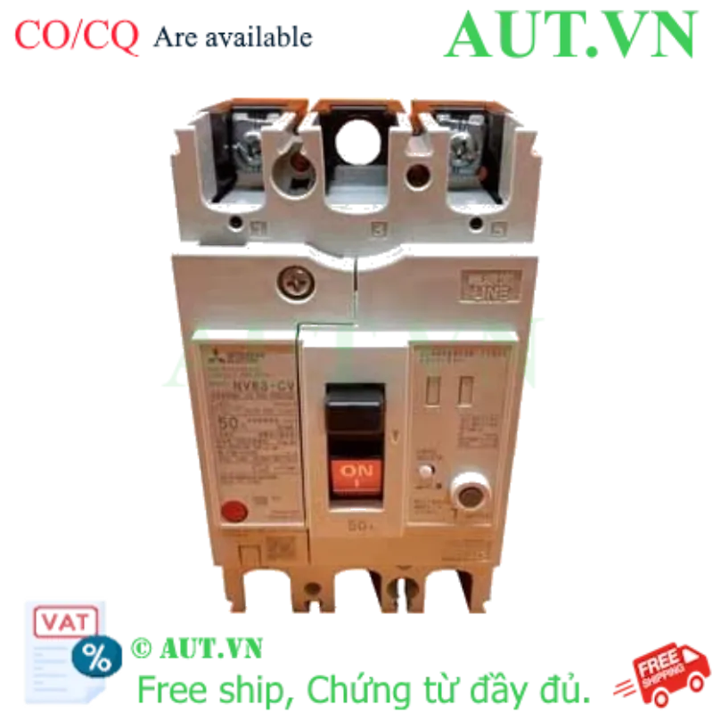 Ảnh của CB chống giật Mitsubishi NV63-CV 2P 50A 7.5kA 30mA