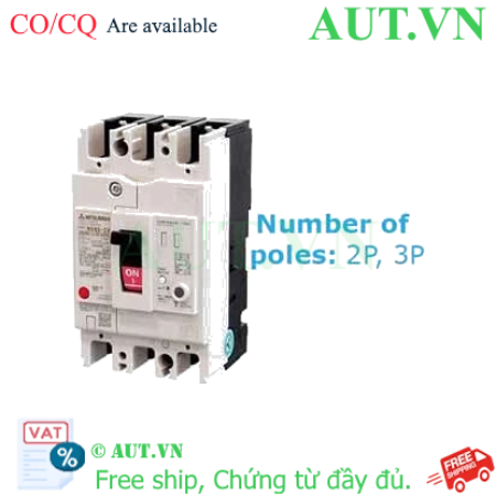 Ảnh của CB chống giật Mitsubishi NV63-CV 2P 60A 7.5kA 30mA