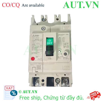 Ảnh của CB chống giật Mitsubishi NV63-CV 2P 63A 7.5kA 30mA