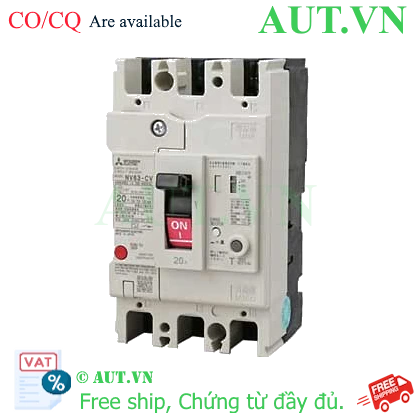 Ảnh của CB chống giật Mitsubishi NV63-CV 3P 20A 5kA 1.2.500mA