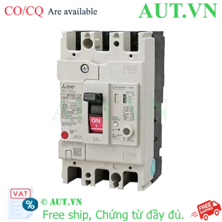 Ảnh của CB chống giật Mitsubishi NV63-CV 3P 20A 5kA 1.2.500mA