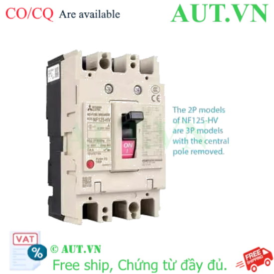 Ảnh của MCCB Mitsubishi NF125-HV 2P 63A 100KA