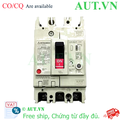 Ảnh của CB chống giật Mitsubishi NV32-SV 3P 10A 5kA 1.2.500mA