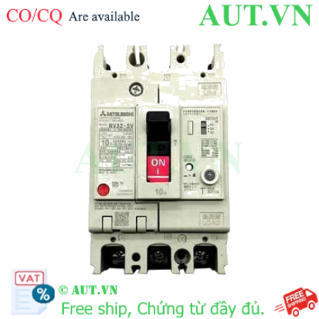 Ảnh của CB chống giật Mitsubishi NV32-SV 3P 10A 5kA 1.2.500mA