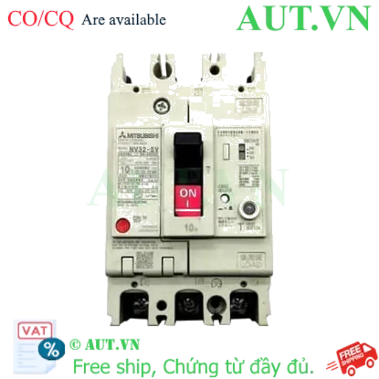 Ảnh của CB chống giật Mitsubishi NV32-SV 3P 10A 5kA 1.2.500mA
