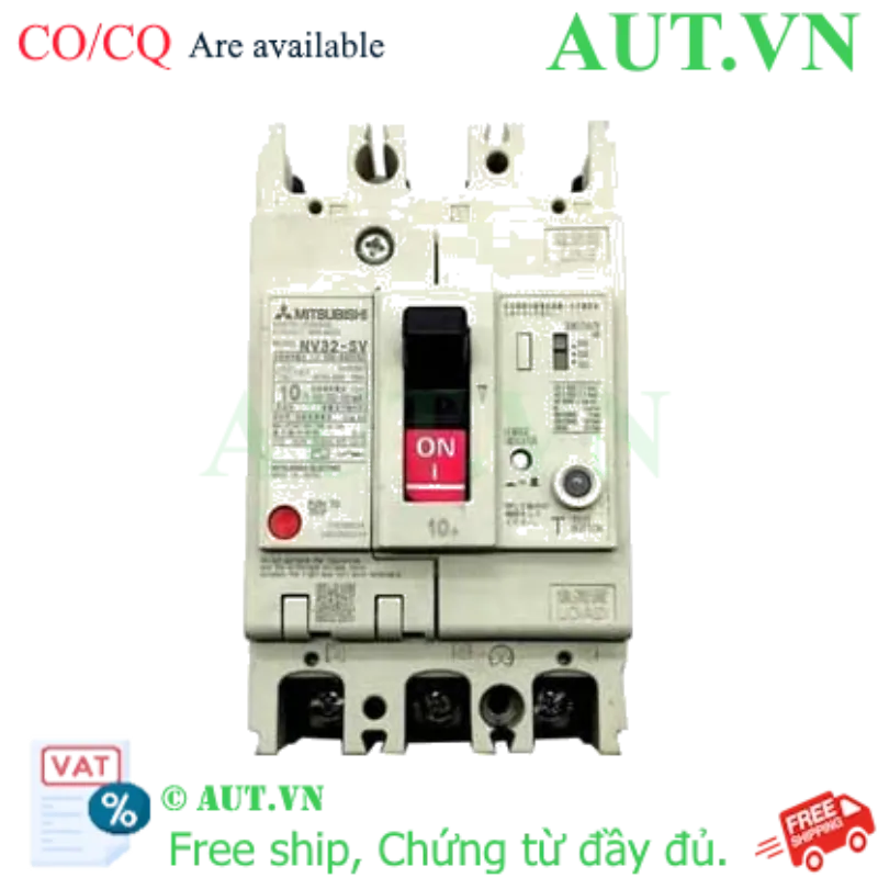 Ảnh của CB chống giật Mitsubishi NV32-SV 3P 10A 5kA 1.2.500mA