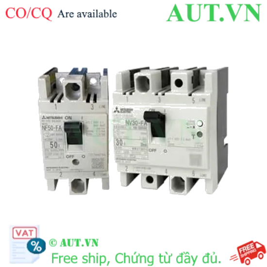 Ảnh của CB chống giật Mitsubishi NV30-FA 2P 5A 100-200V 30MA W