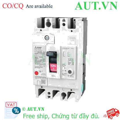 Ảnh của CB chống giật Mitsubishi NV63-SV 3P 60A 7.5kA 30mA