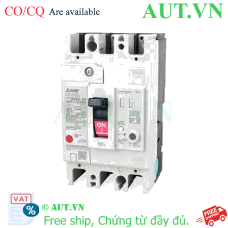 Ảnh của CB chống giật Mitsubishi NV63-SV 3P 60A 7.5kA 30mA