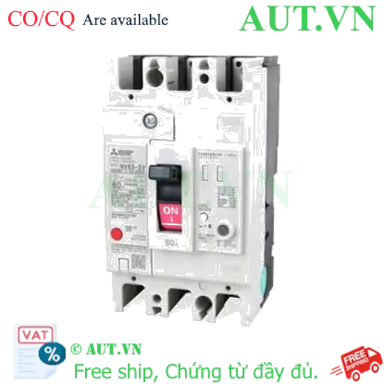 Ảnh của CB chống giật Mitsubishi NV63-SV 3P 60A 7.5kA 30mA
