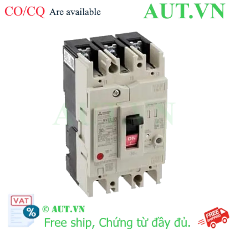 Ảnh của CB chống giật Mitsubishi NV32-SV 3P 30A 5kA 30mA