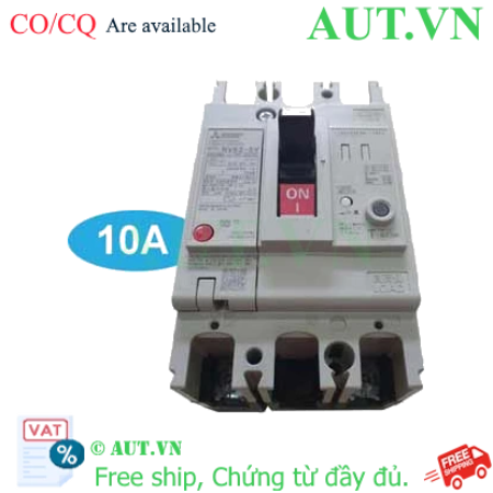 Ảnh của CB chống giật Mitsubishi NV63-SV 2P 10A 15kA 30mA