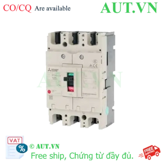Ảnh của Aptomat MCCB Mitsubishi NF250-CV 3P 125A 25kA Chính Hãng