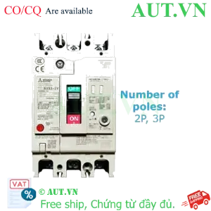 Ảnh của CB chống giật Mitsubishi NV63-SV 3P 10A 7.5kA 30mA