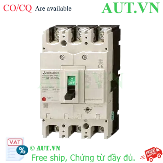 Ảnh của MCCB Mitsubishi NF125-SGV 3P 25-32A 36KA - Aptomat Chỉnh Dòng