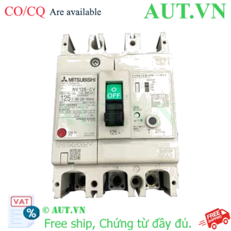 Ảnh của CB chống giật Mitsubishi NV125-CV 3P 125A 10kA 1.2.500mA TD