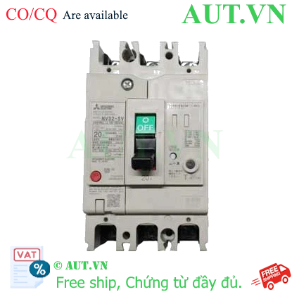 Ảnh của CB chống giật Mitsubishi NV32-SV 3P 20A 5kA 30mA