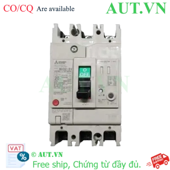 Ảnh của CB chống giật Mitsubishi NV32-SV 3P 20A 5kA 30mA