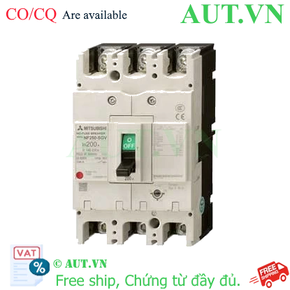 Ảnh của MCCB Mitsubishi NF250-SGV 3P 140-200A 36KA