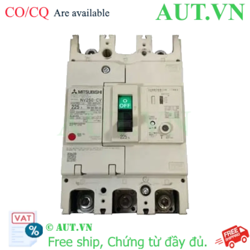 Ảnh của CB chống giật Mitsubishi NV250-CV 3P 150A 25kA 1.2.500mA