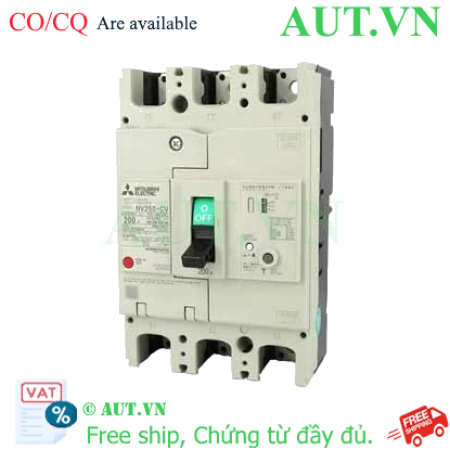 Ảnh của CB chống giật Mitsubishi NV250-CV 3P 200A 25kA 1.2.500mA