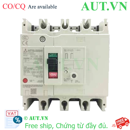 Ảnh của CB chống giật Mitsubishi NV125-SV 4P 40A 30kA 1.2.500mA