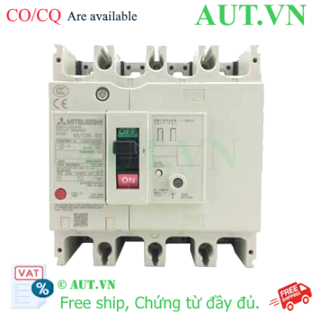 Ảnh của CB chống giật Mitsubishi NV125-SV 4P 60A 30kA 30mA