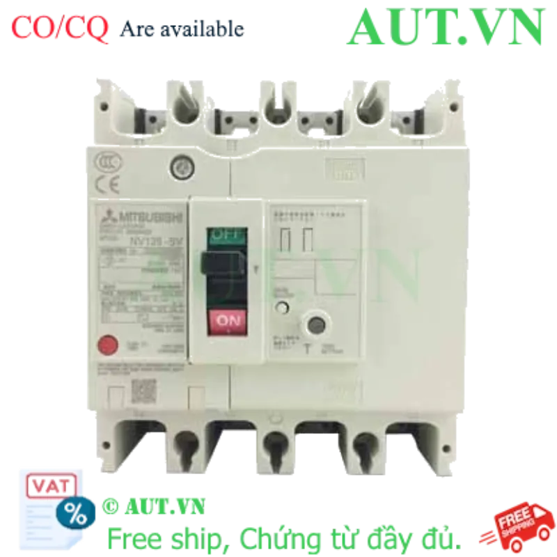 Ảnh của CB chống giật Mitsubishi NV125-SV 4P 75A 30kA 1.2.500mA