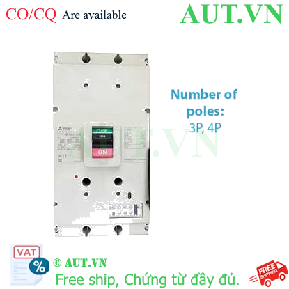 Ảnh của MCCB Mitsubishi NF1000-SEW 4P 1000A 85KA